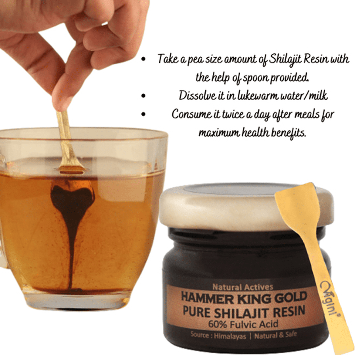 Buy Hammer King Gold 60 Fulvic Acid Pure Shilajit Resin 20g