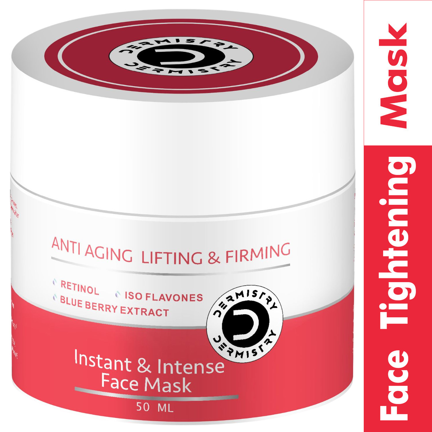 Dermistry Anti Aging Instant Intense Face Mask Retinol Blue Berry Lifting Firming Skin Tightening-50ml