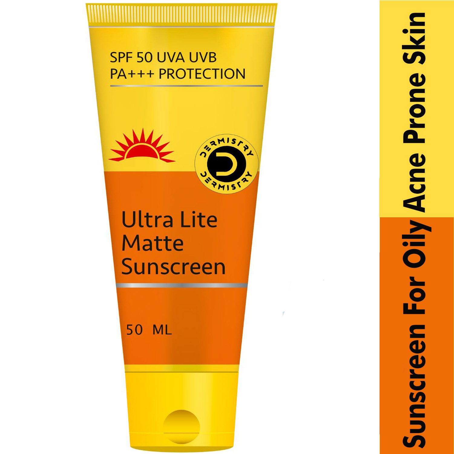 Dermistry Ultra Lite Matte Water Based Sunscreen for Oily Skin SPF 50 UVA UVB PA+++  Protection-50ml