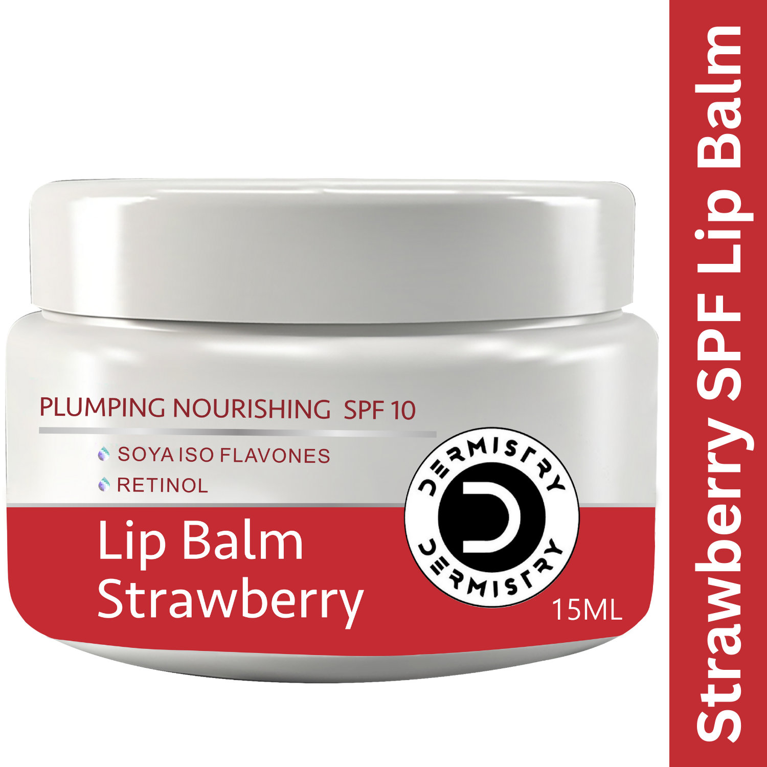 Dermistry Strawberry Lip Care Tint Balm Plumping Nourishing Retinol SPF 10 for Glossy Lips-15ml
