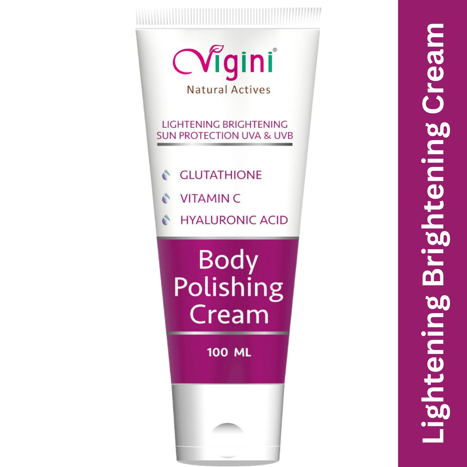 Vigini Skin Lightening Brightening Body Underarm Whitening Glutathione Vitamin C Hyaluronic Acid Sun Protection Cream