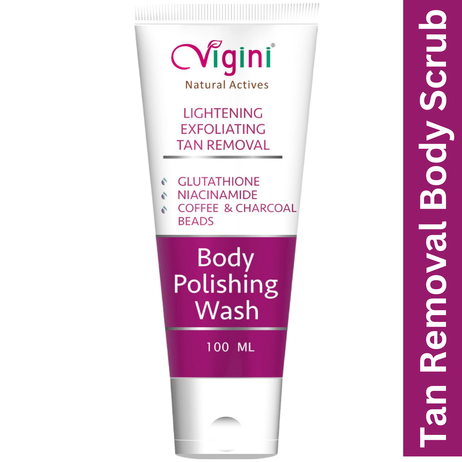 Vigini Skin Lightening Body Whitening Polishing Exfoliating Coffee Scrub Wash for Tan & Pigmentation-100ml