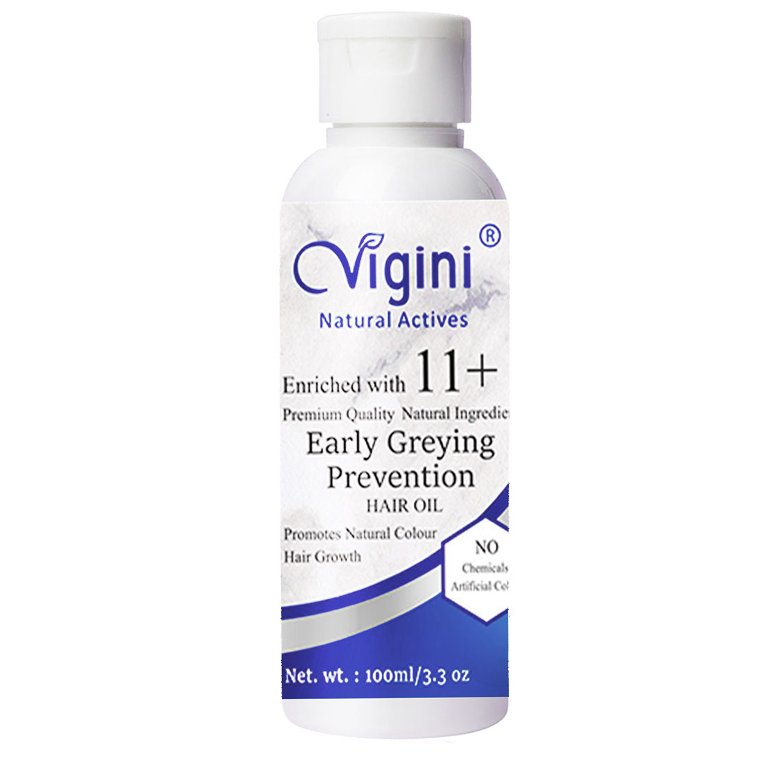 Vigini Anti Fall Grey Premature Early Greying Growth Hair Oil Onion Shikakai Blackseed