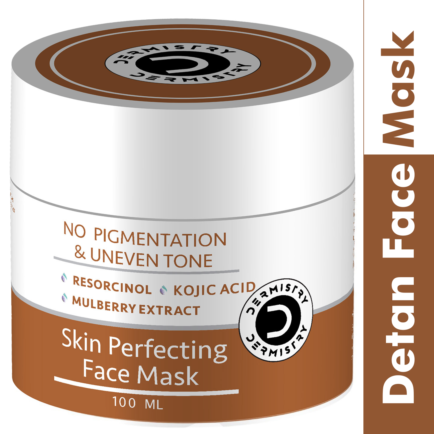 Dermistry Kojic Acid D tan De tan Pigmentation Spots Removal Skin Brightening Fairness Face Pack Mask